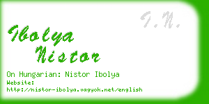 ibolya nistor business card